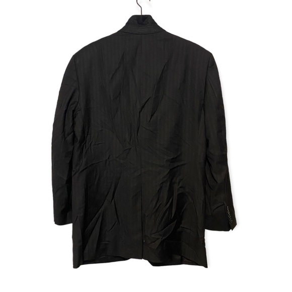 LIKE NEW Jos A Banks signature gold size 43 LG black blazer suit 100% wool - Picture 3 of 8